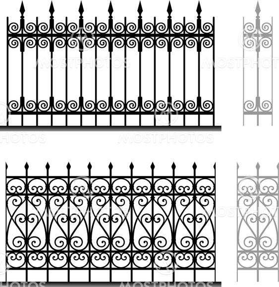 Wrought iron modular railings and fences