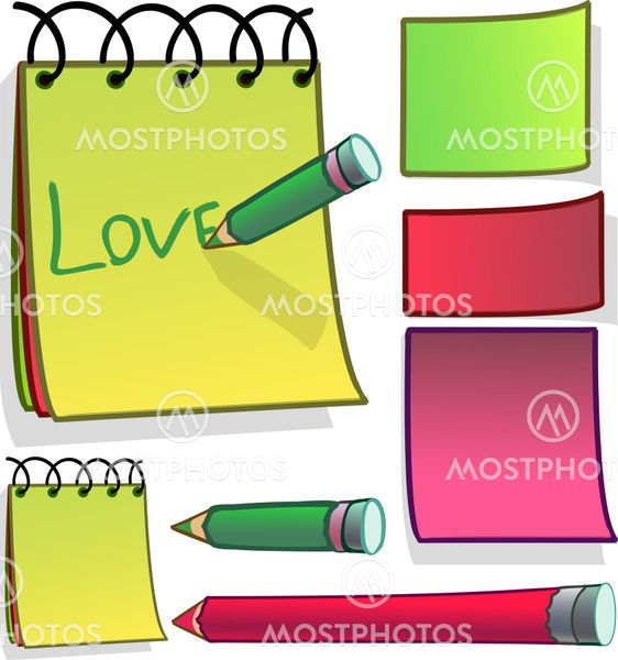 Notes and stickers.