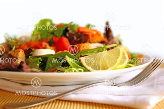 Healthy Delicious Salad on a Plate With High Depth of Field