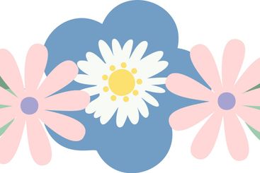 Pastel colored floral arrangement featuring pink and...