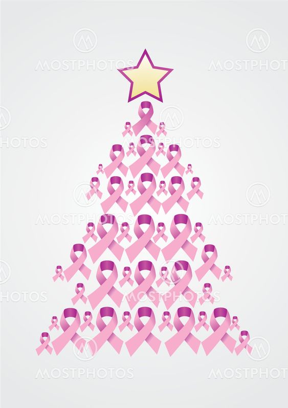Breast Cancer ribbon Christmas tree.