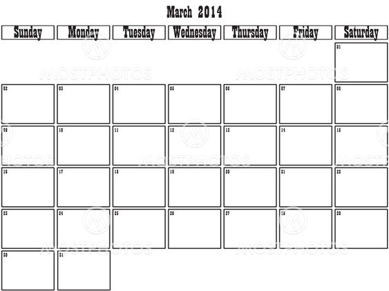 March 2014 planner big space