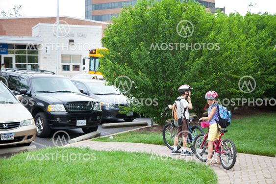 Kids Biking to School