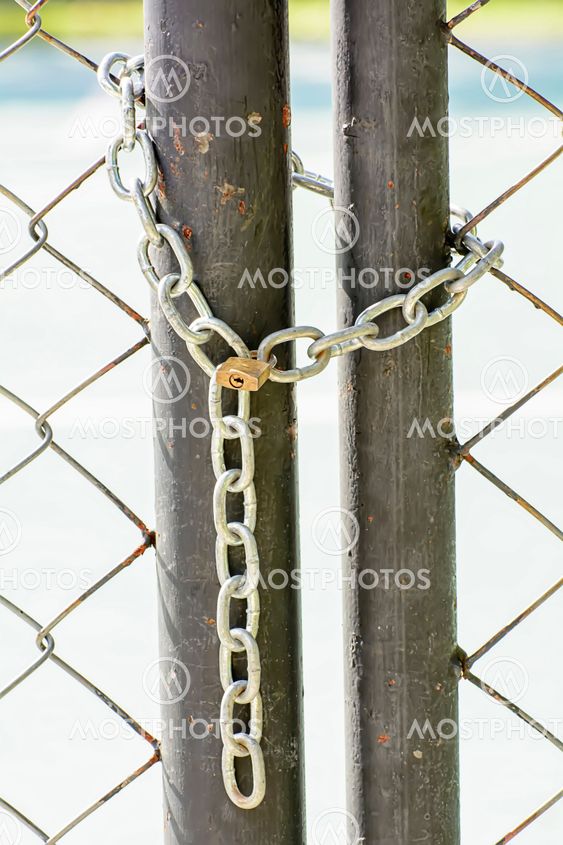 Lock on a chain