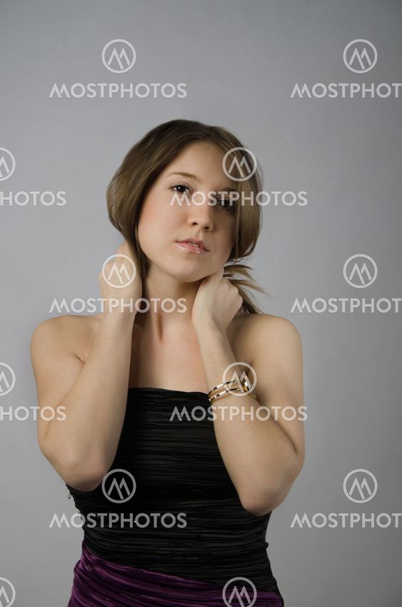 Woman in evening dress