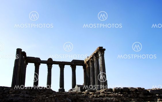 Roman temple in Evora, Portugal.