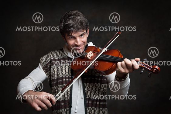 Man Plays a Viloin