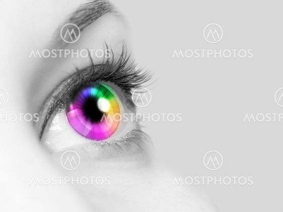 Human eye close-up