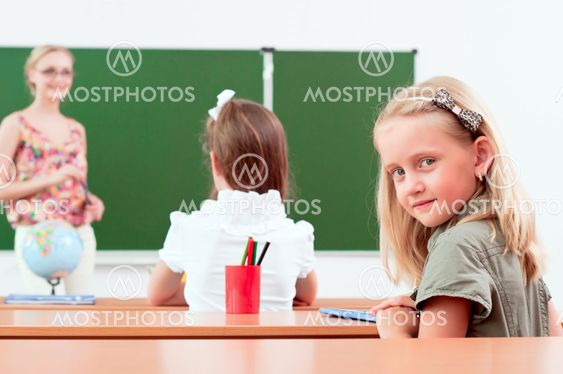 portrait of the girl in the class