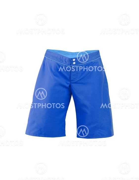 Blue shorts. On a white background.