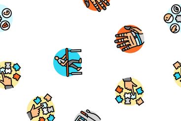 occupational therapist health seamless pattern vector