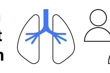 Human Lungs Diagram, Team Symbol, and Financial Concept...