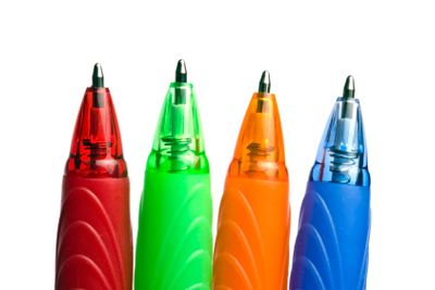 colourful pens