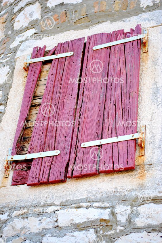 Old wooden shutters