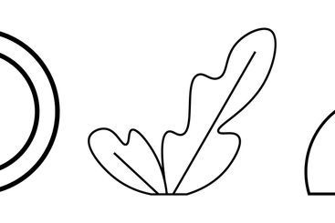 Minimalist Line Art Featuring Dollar Coin, Feather, and...