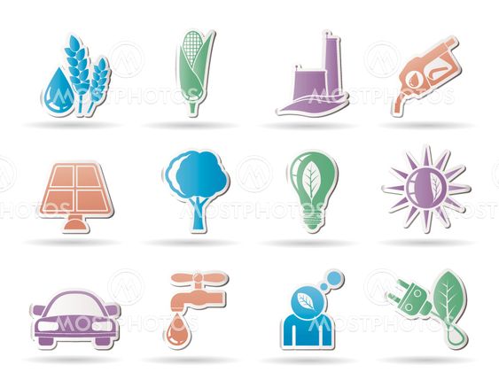 Ecology, environment and nature icons