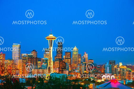 Downtown Seattle as seen from the Kerry park