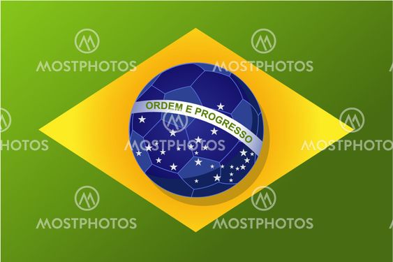 Brazil 2014 world soccer championship, flag ball shape composition.