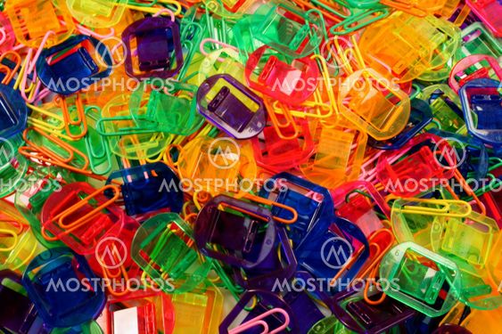 multicolored paperclips
