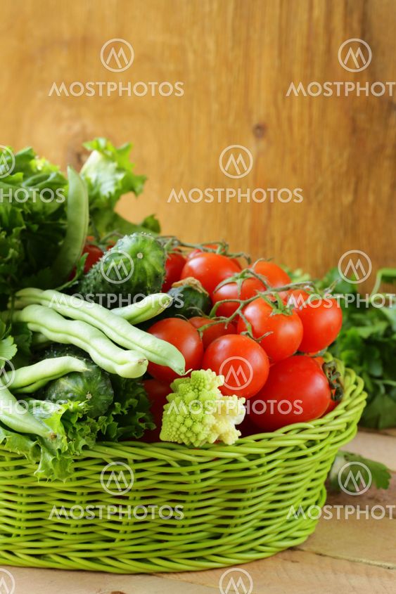 fresh vegetables and herbs mix