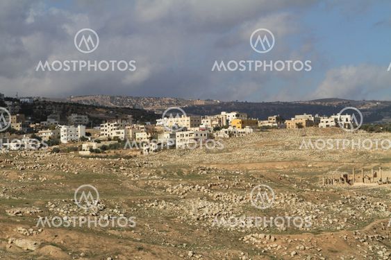 Landscape view from Jarash, Jordan