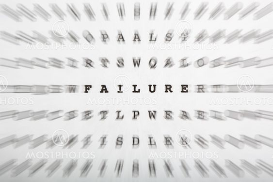 Crossword letters, focus on word failure
