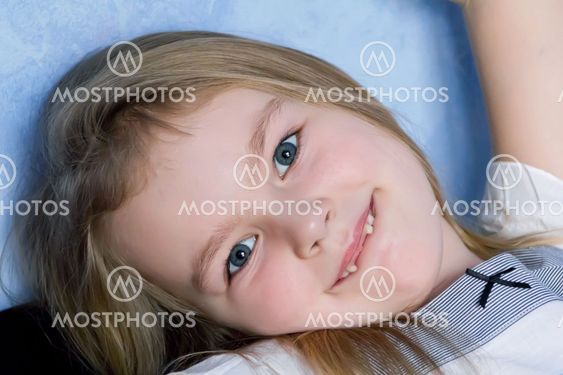 Cute girl five years old