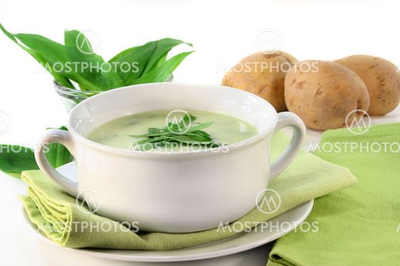 Vilde hvidløg suppe