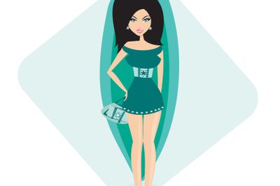 Cute sexy woman with bag 