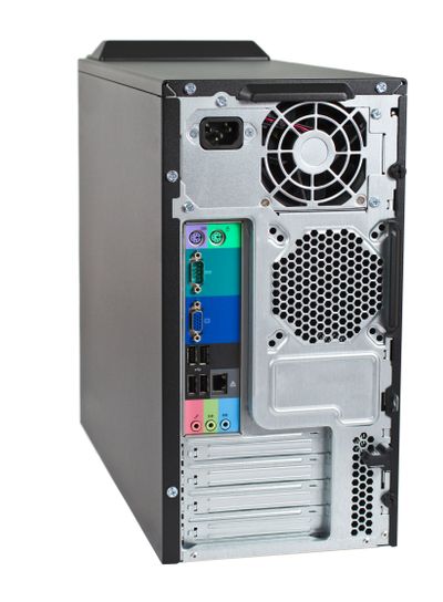 Rear view of computer