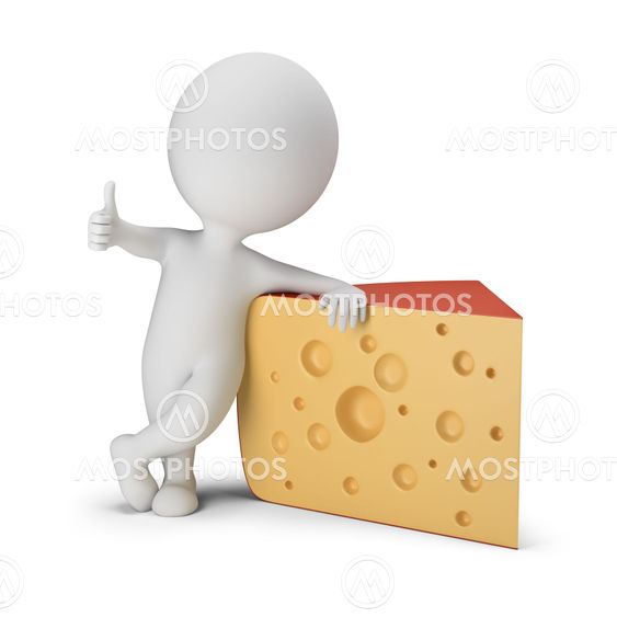 3d small people - cheese