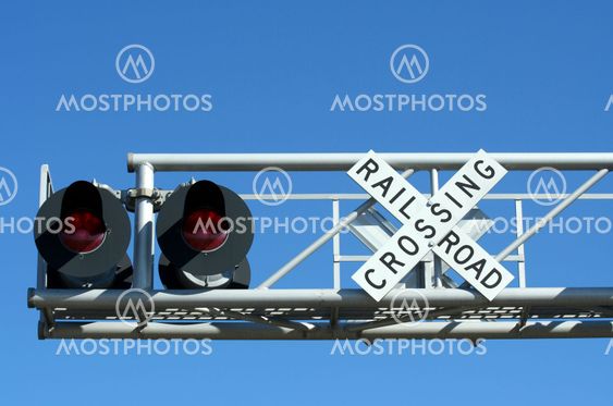 Railroad crossing sign