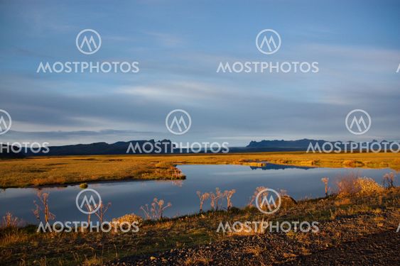 Beautiful sunset in Iceland
