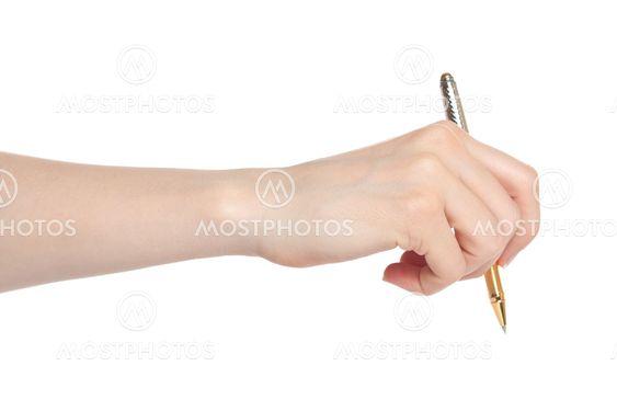 Woman hand writing with pen