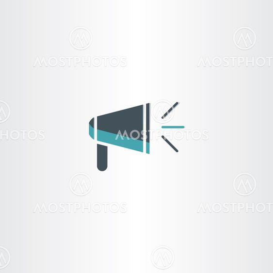 flat megaphone icon vector