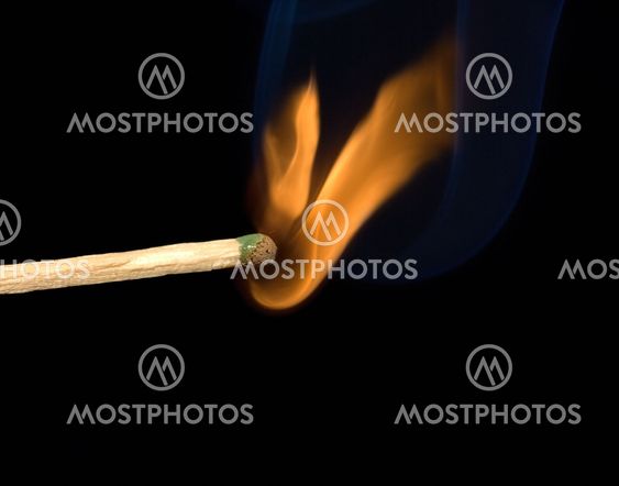 Smoke from a lighted match