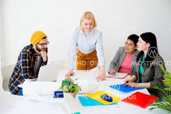 People working on a startup