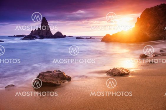 Sunset on the sea
