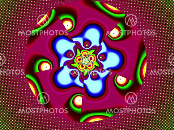 Colorful fractal decorative feature, magic splendor, wonderful harmony and fractal lines. A-0742.