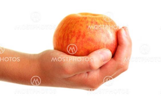 Apple i hånd