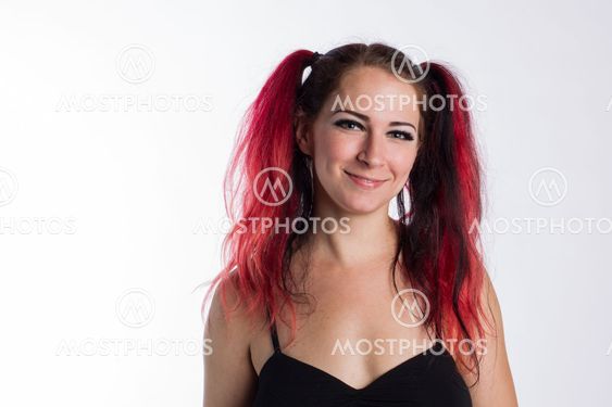 Punk girl with red hair
