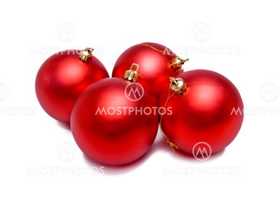 röd jul bollar