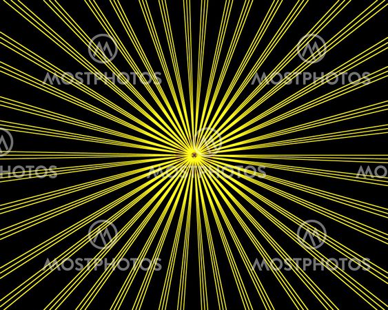 Yellow on Black Ray Burst