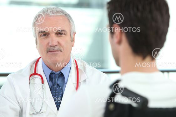 Man in appointment with doctor