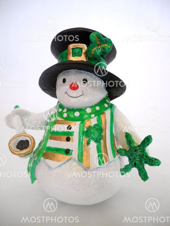 St. Patrick's Day Snowman