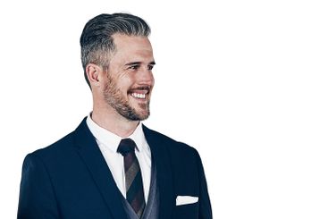 Smile, professional and business man in studio for hotel...