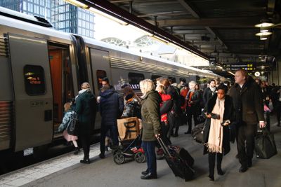 Resenärer på Stockholm C