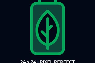 Eco friendly battery dark color ui icon