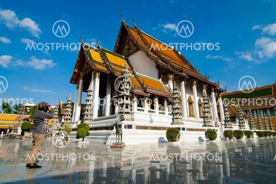 Wat Suthat rayal temple of Bangkok , Thailand