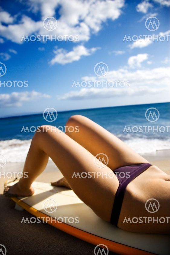 Woman on Maui beach.